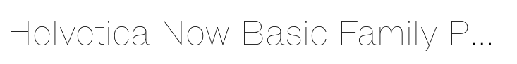 Helvetica Now Basic Family Pack